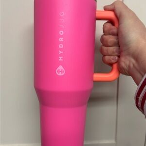 HydroJug Vibrant Pink with Orange Handle 40 Oz Travler